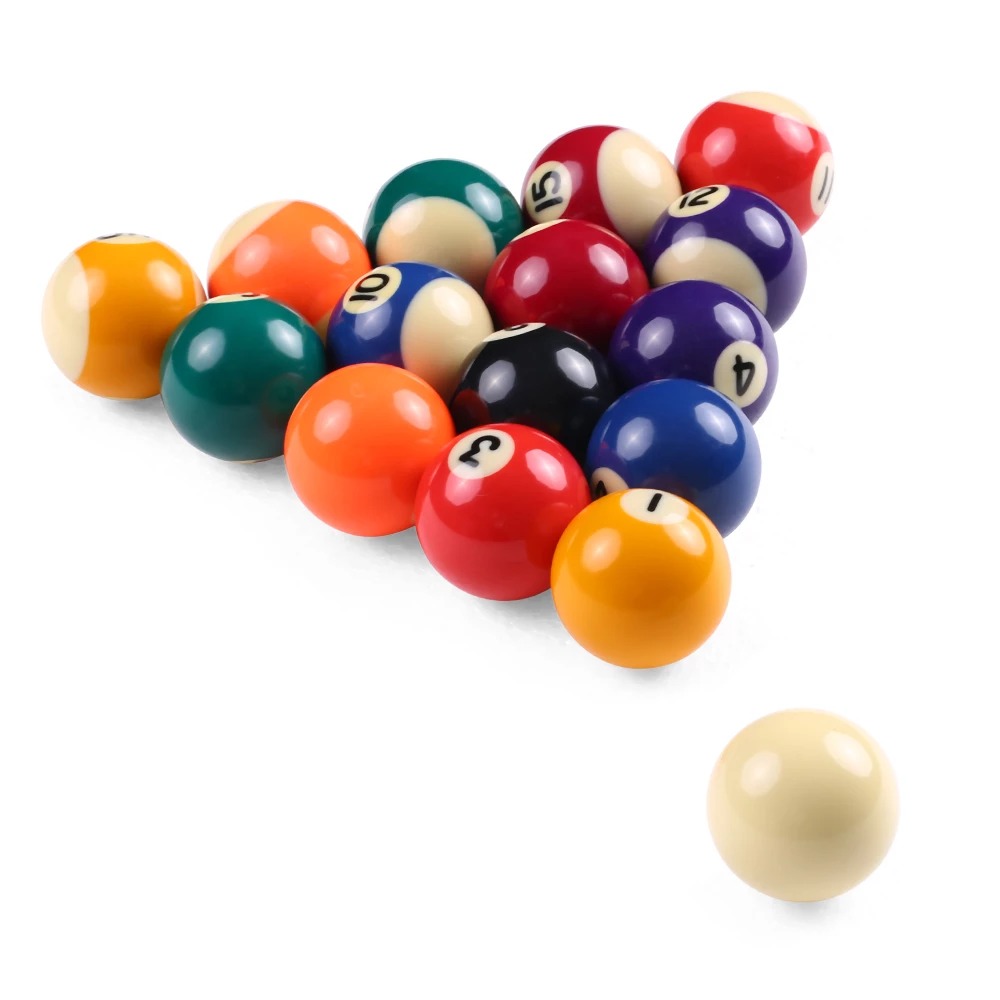 Jogo de bolas de bilhar numeradas de 38 mm com bolão