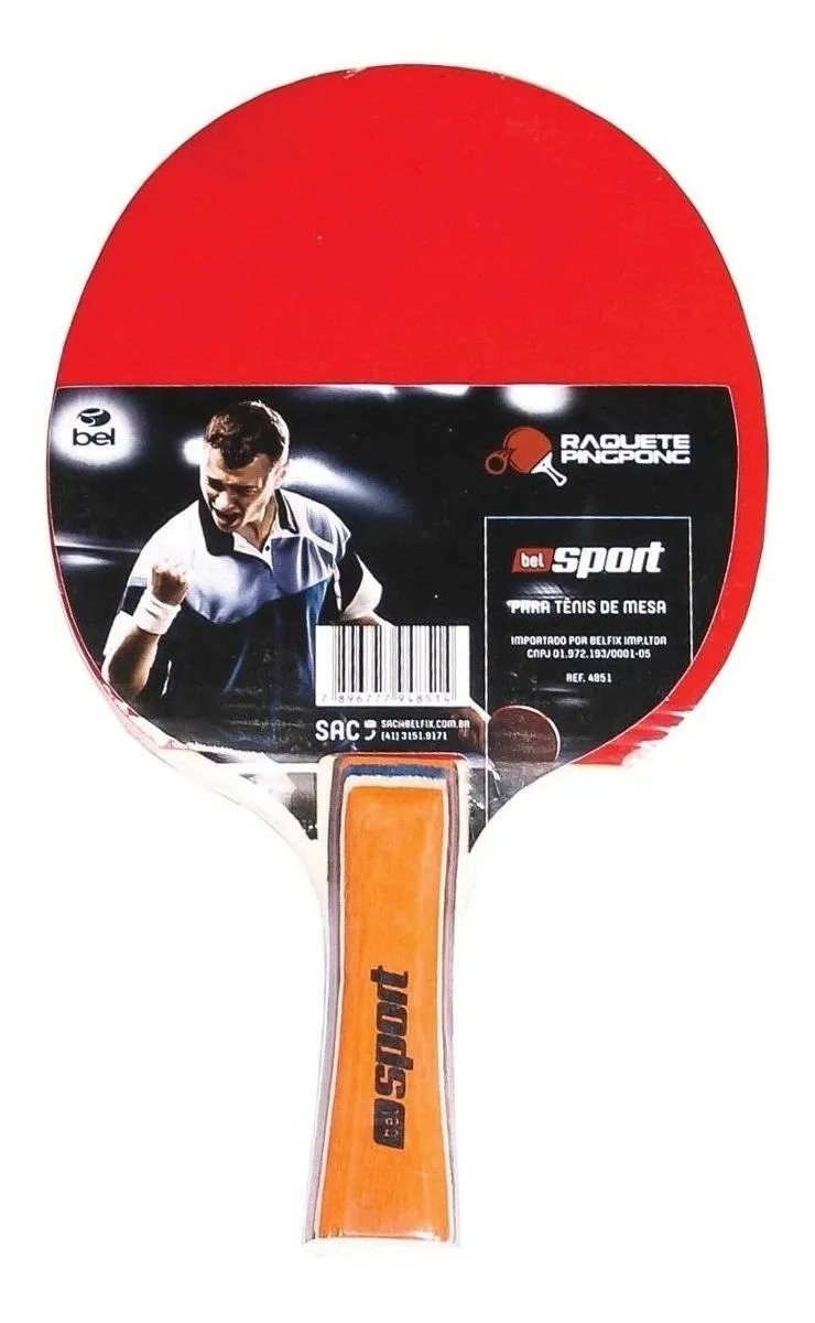 Raquete Para Ping Pong Bel Vermelha